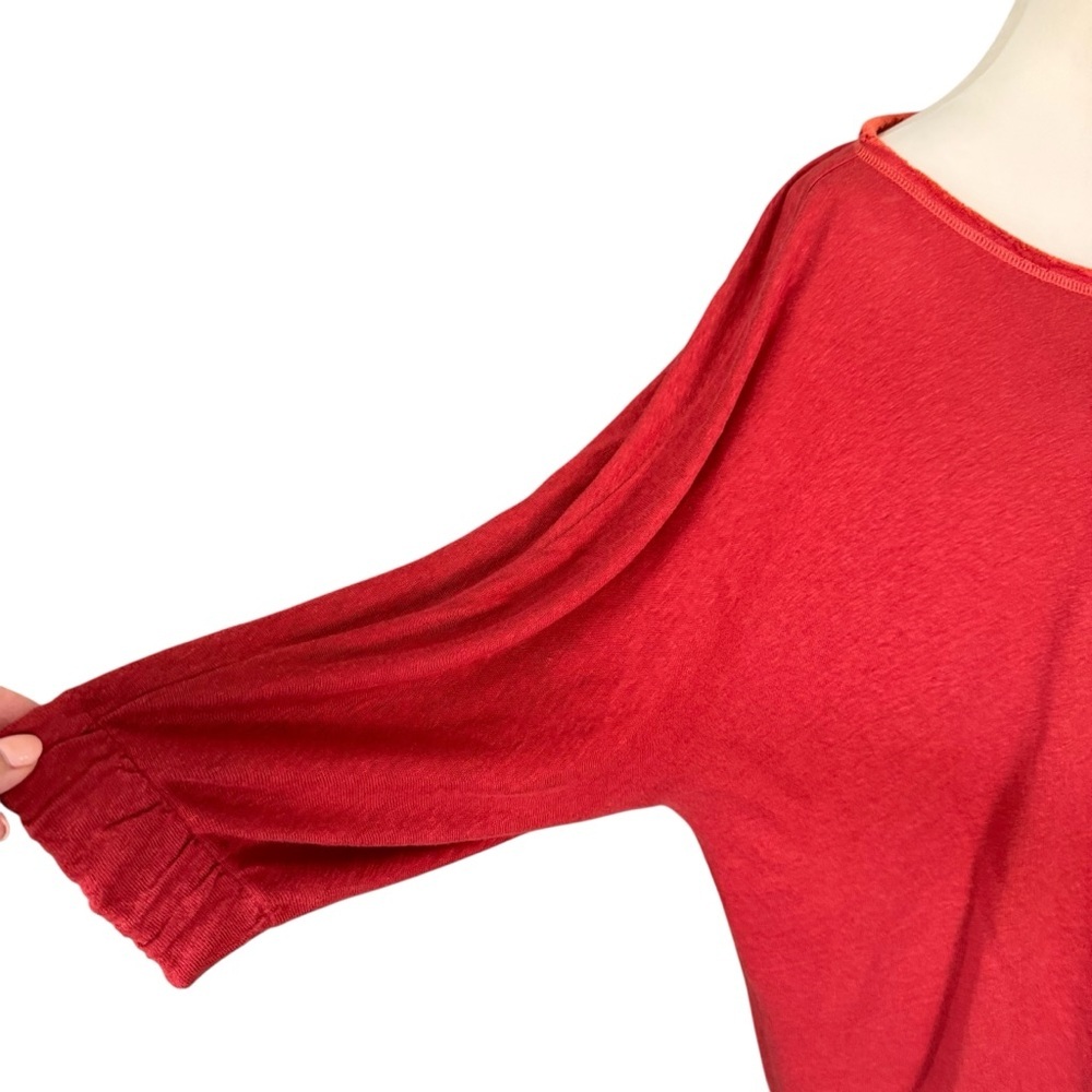 Sundance  Ariane 100% Linen Long Line Dolman Sleeve Tunic Top Size‎ Medium - Picture 7 of 11